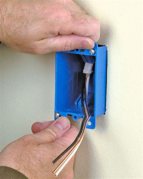 how to install a junction box in wall|installing electrical box on drywall.